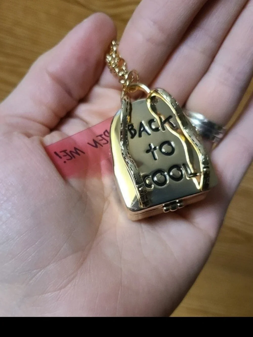 Betsy Johnson back to cool school backpack necklace new with tags